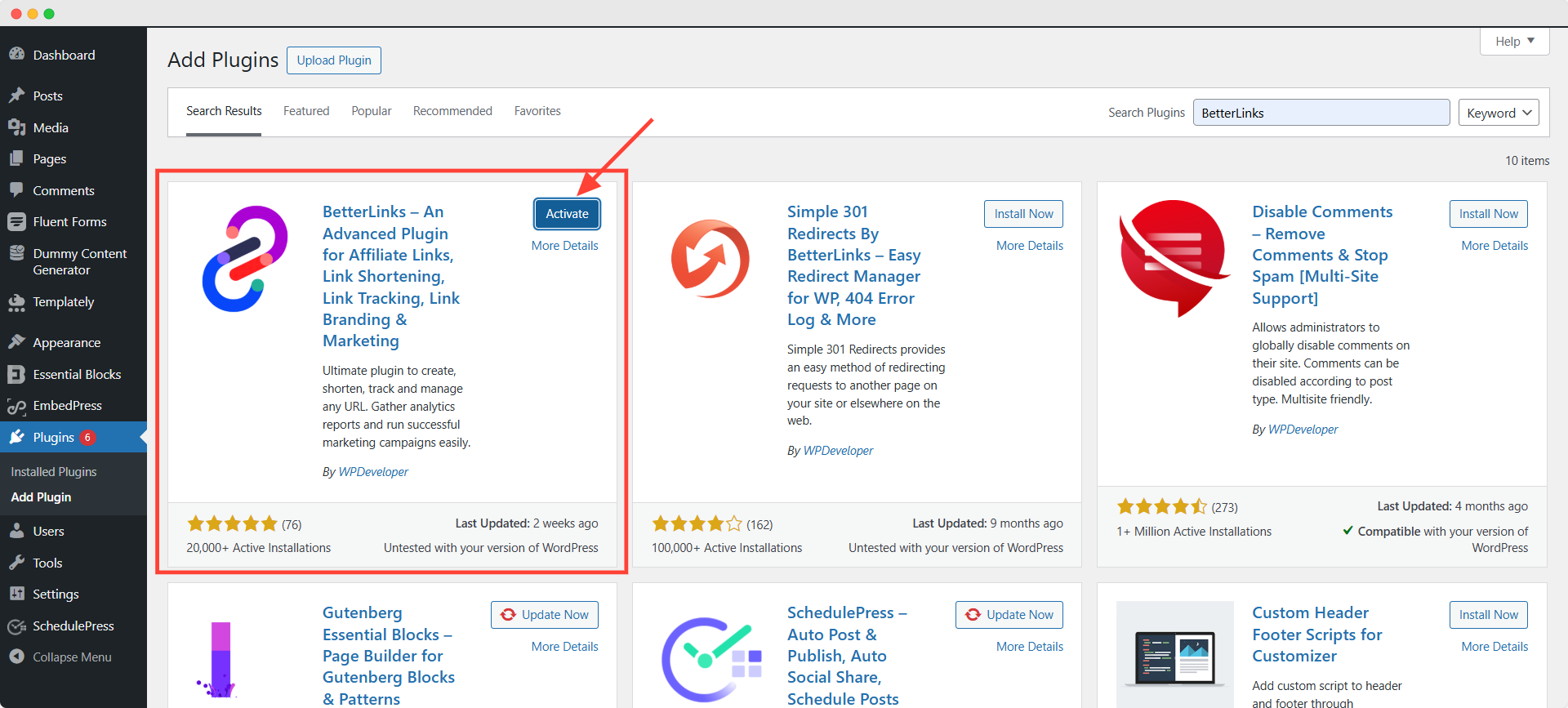 Activate Plugin
