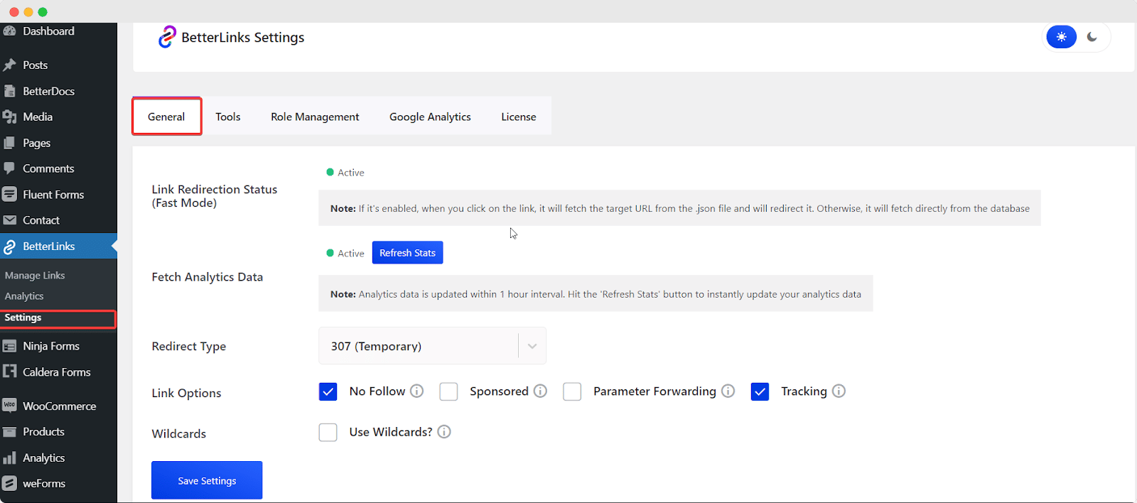 clear BetterLinks cache