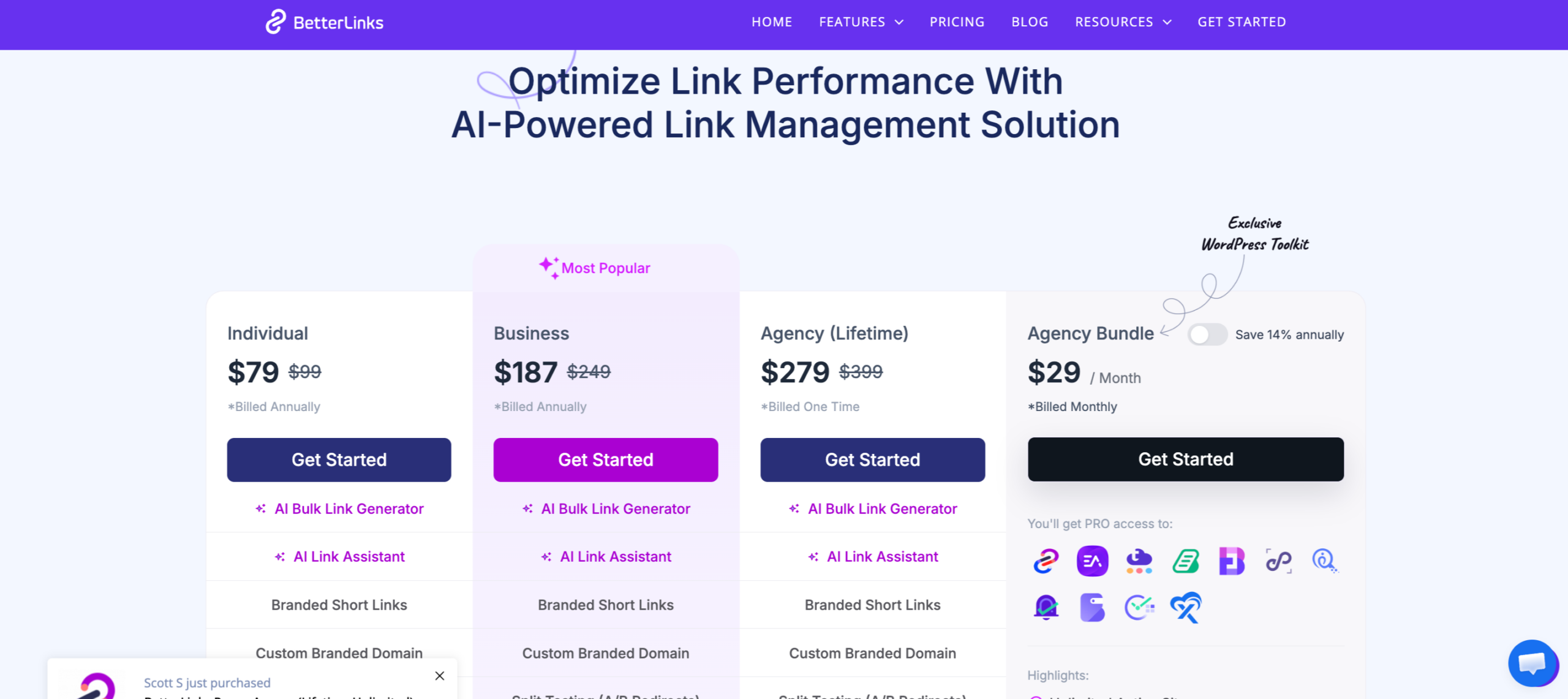 Purchase BetterLinks PRO
