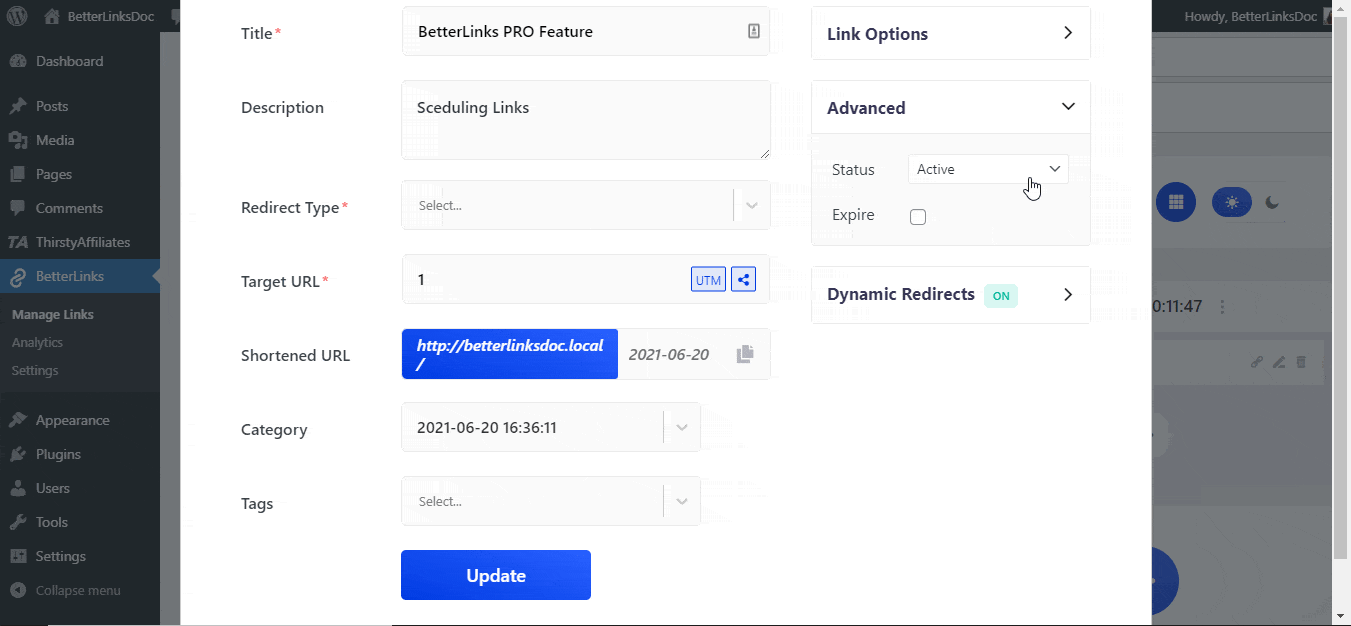 Schedule links 