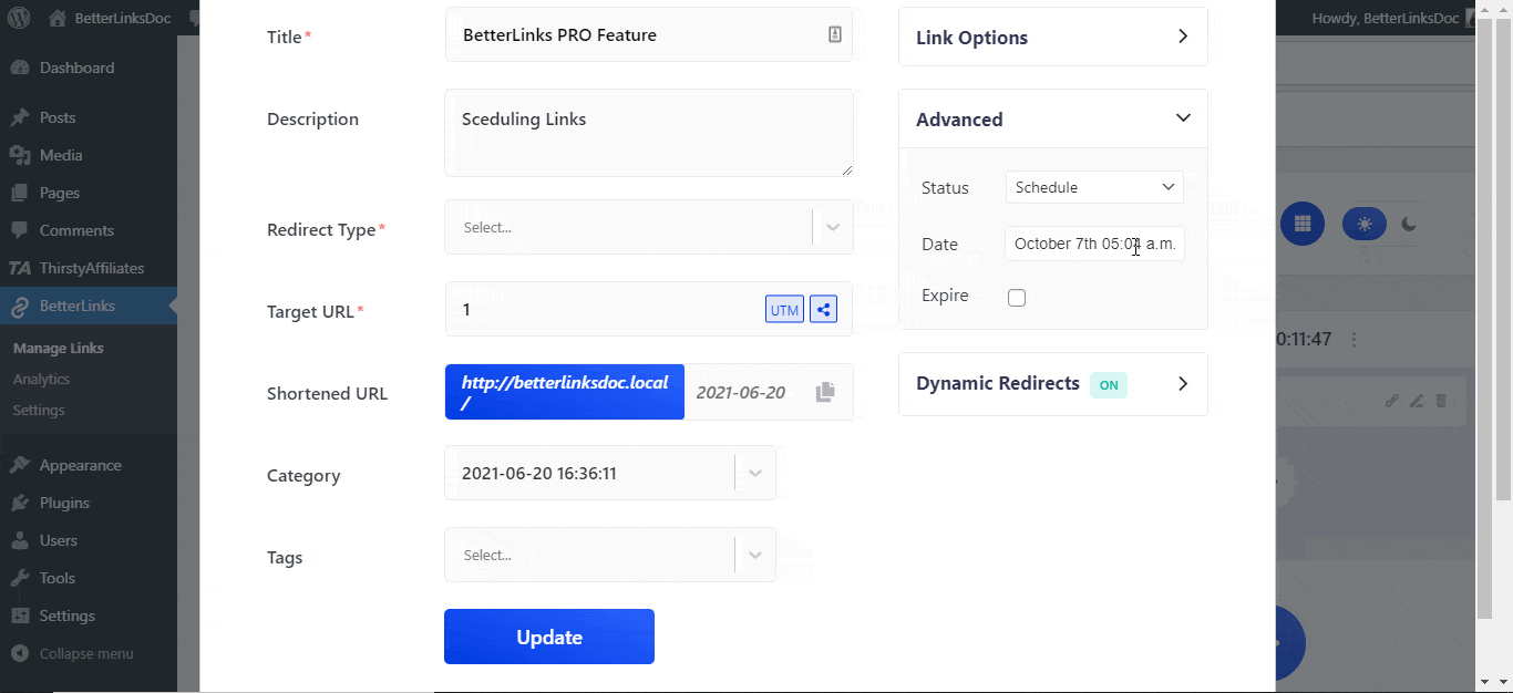 Schedule links 