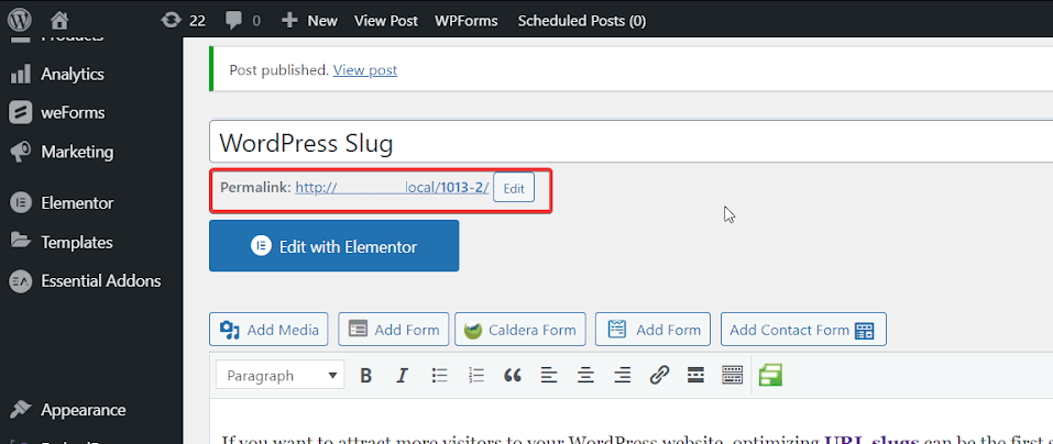 URL Slugs