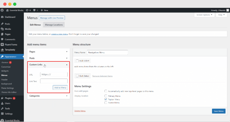 How To Add The WordPress Logout Link To Navigation Menu [2023]