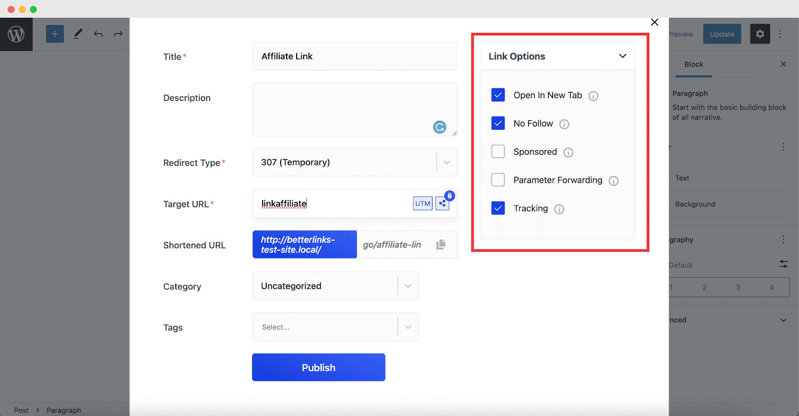 add and manage links in Gutenberg editor