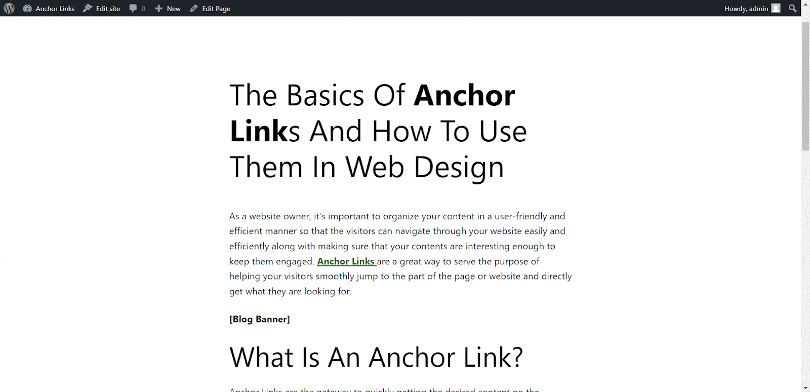 Basics Of Anchor Links And How To Use Them In  Design