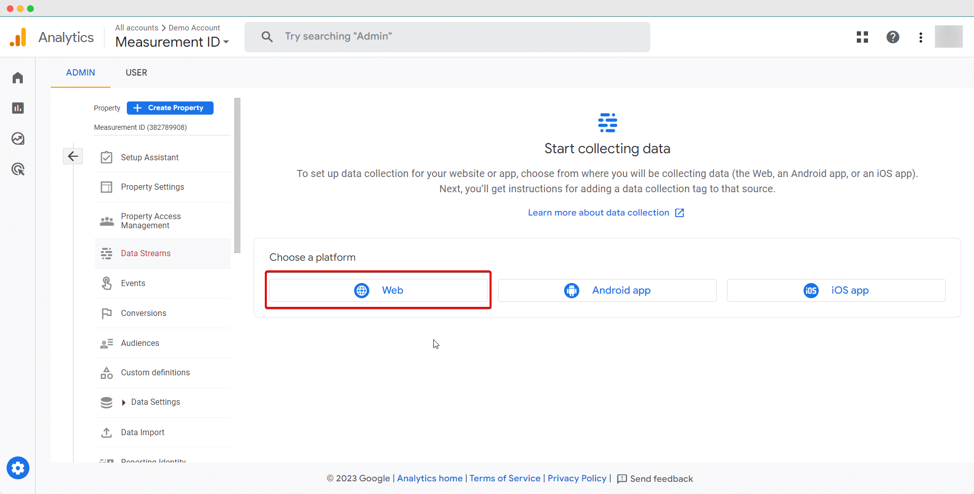 Google Analytics Measurement ID