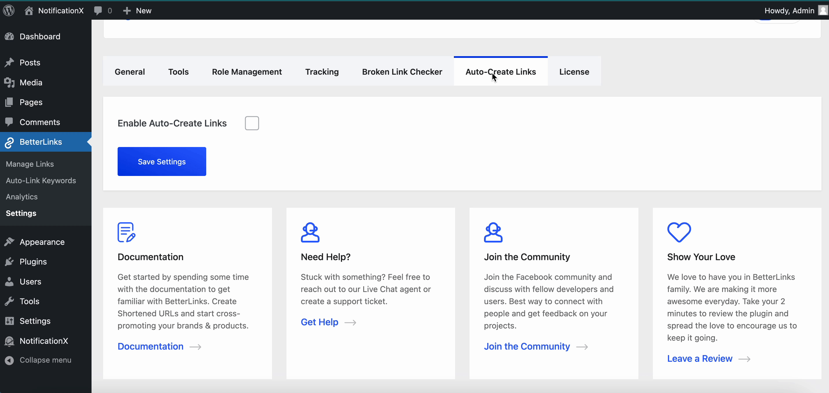 Auto-Create Links Feature