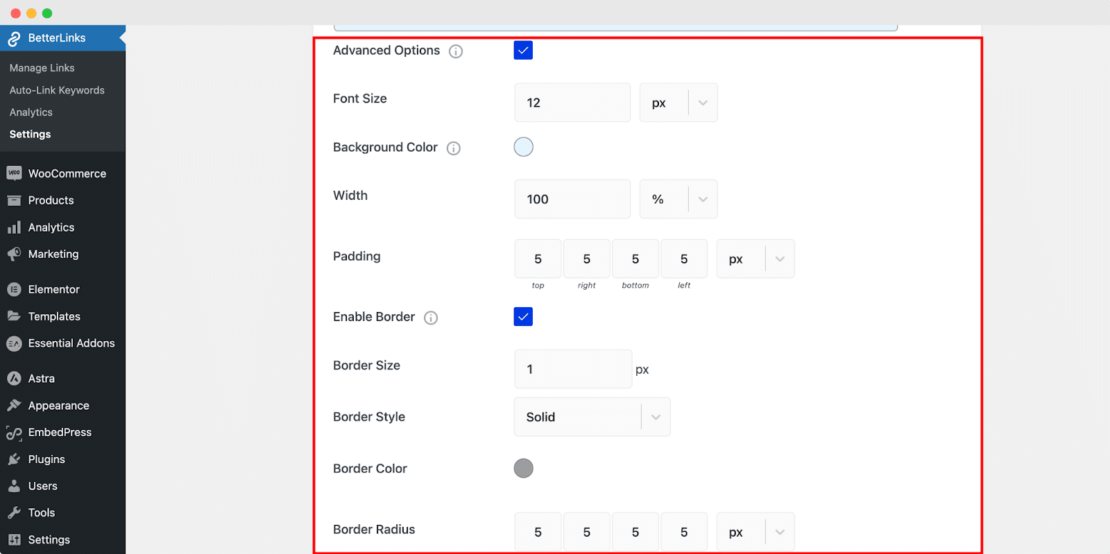 Configure Affiliate Link Disclosure