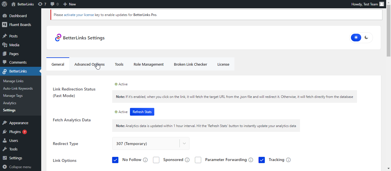 Fluent Boards Link Management