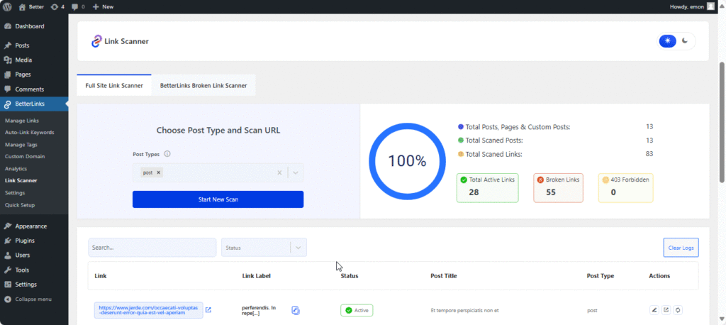 How Does the Link Scanner in BetterLinks Work?