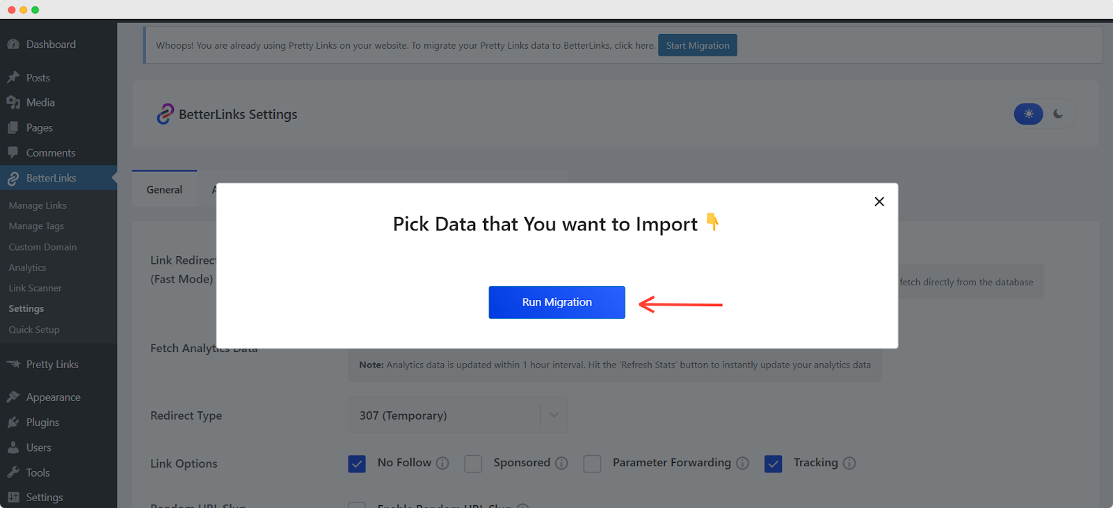 How to Migrate & Import Pretty Links' Links to BetterLinks? 2 Import Pretty Links' Links To BetterLinks
