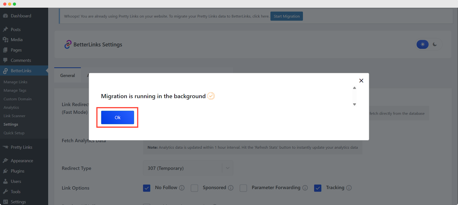 How to Migrate & Import Pretty Links' Links to BetterLinks? 3 Import Pretty Links' Links To BetterLinks