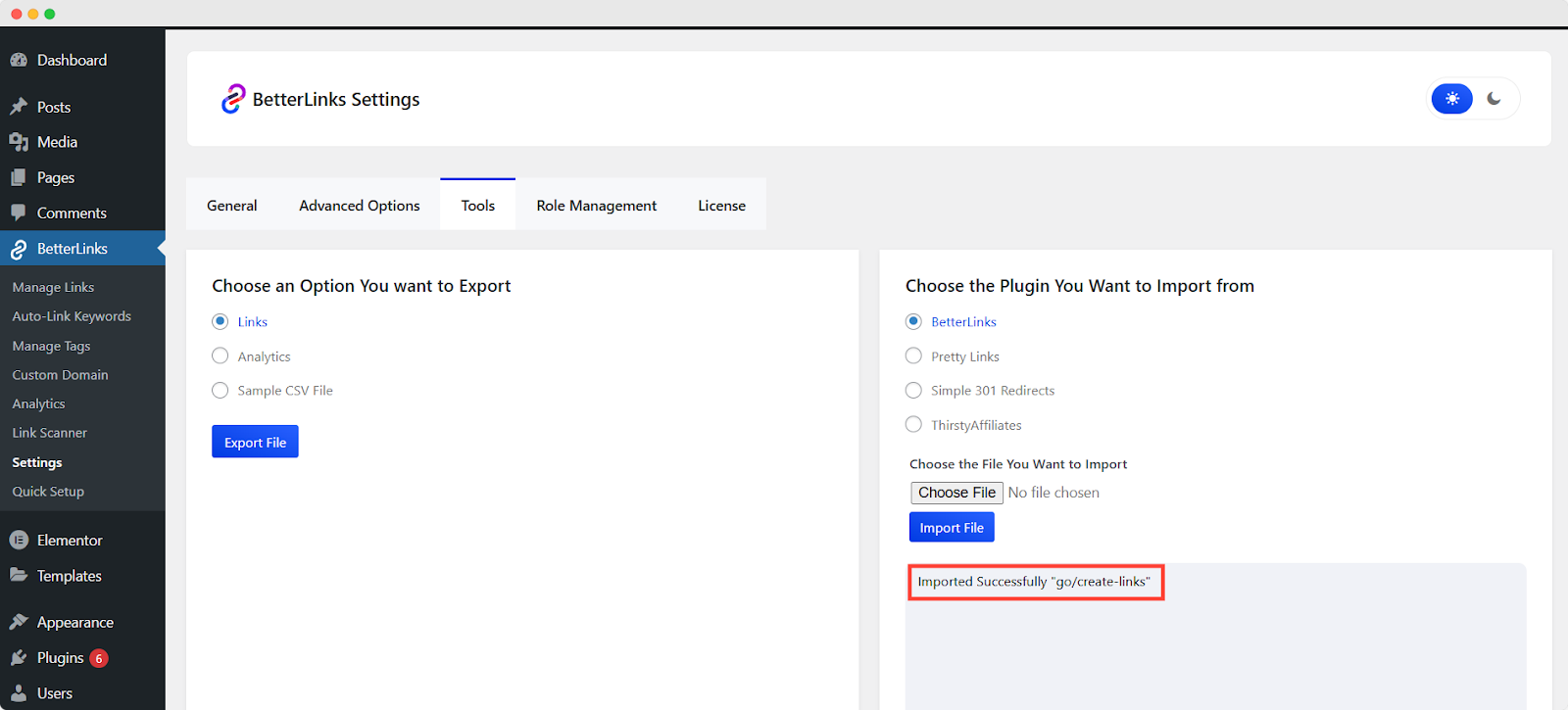 How to Import Short Links Using CSV File in BetterLinks? 7 Import Successfully