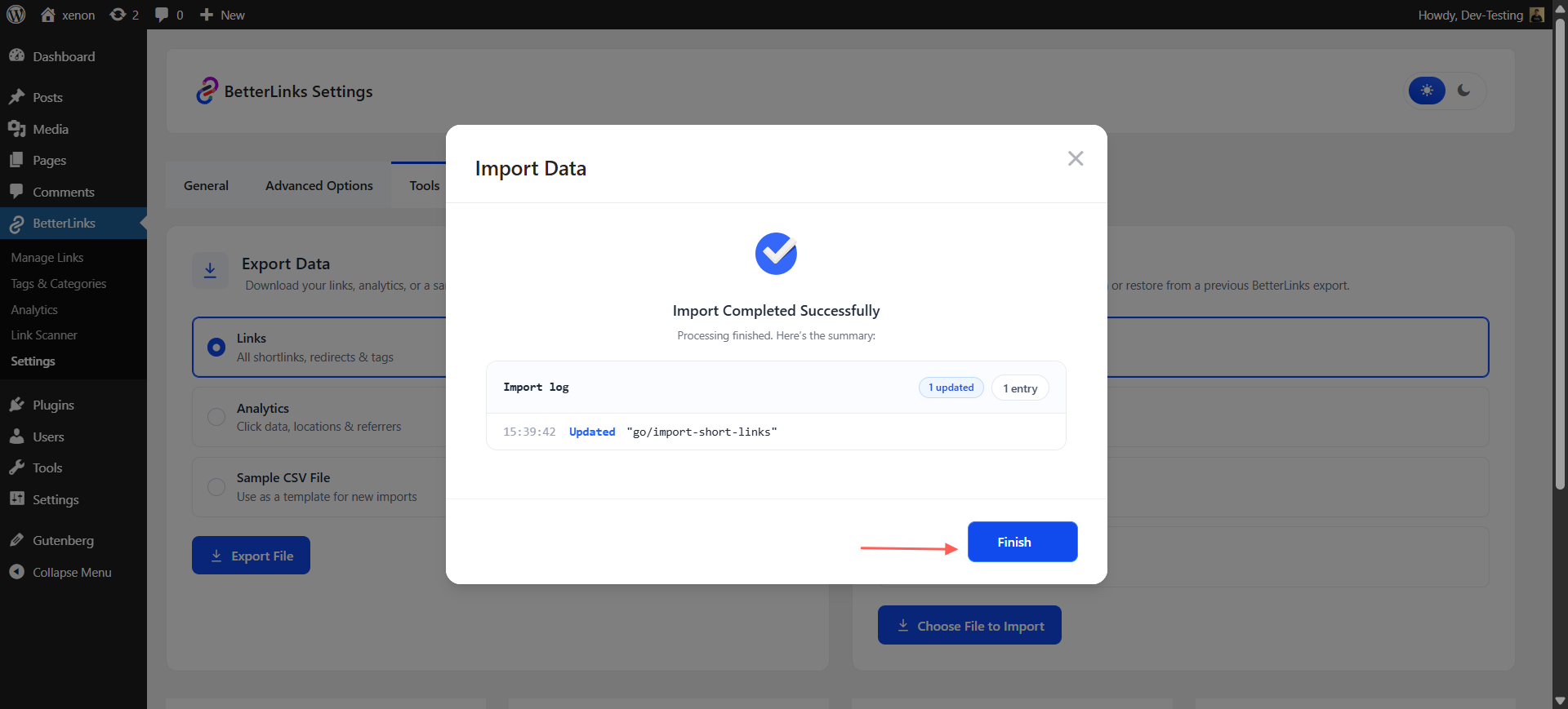 How to Import Short Links Using CSV File in BetterLinks?