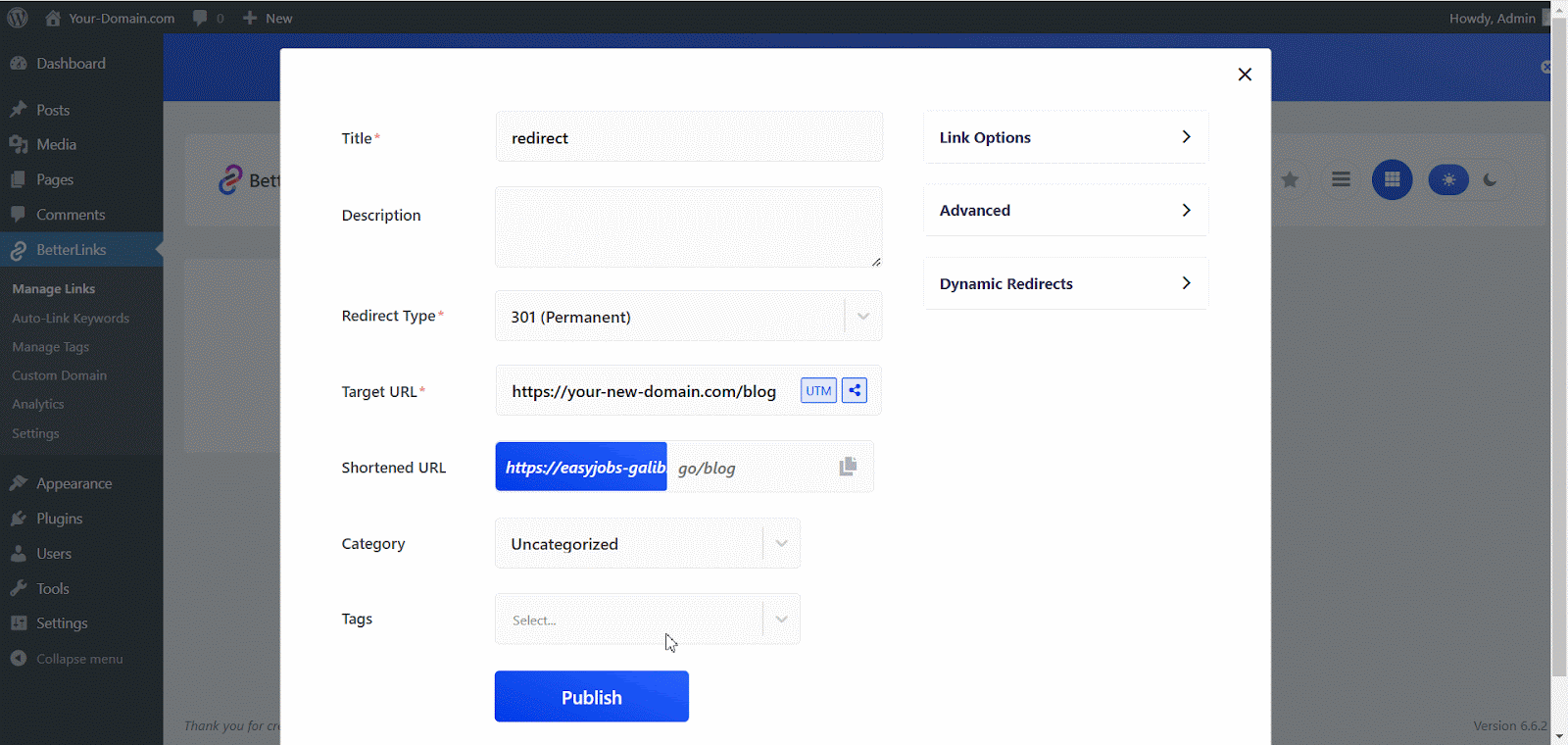 How Do You Set Up Redirects in WordPress Using BetterLinks? 7 Publish and Test Your Redirect