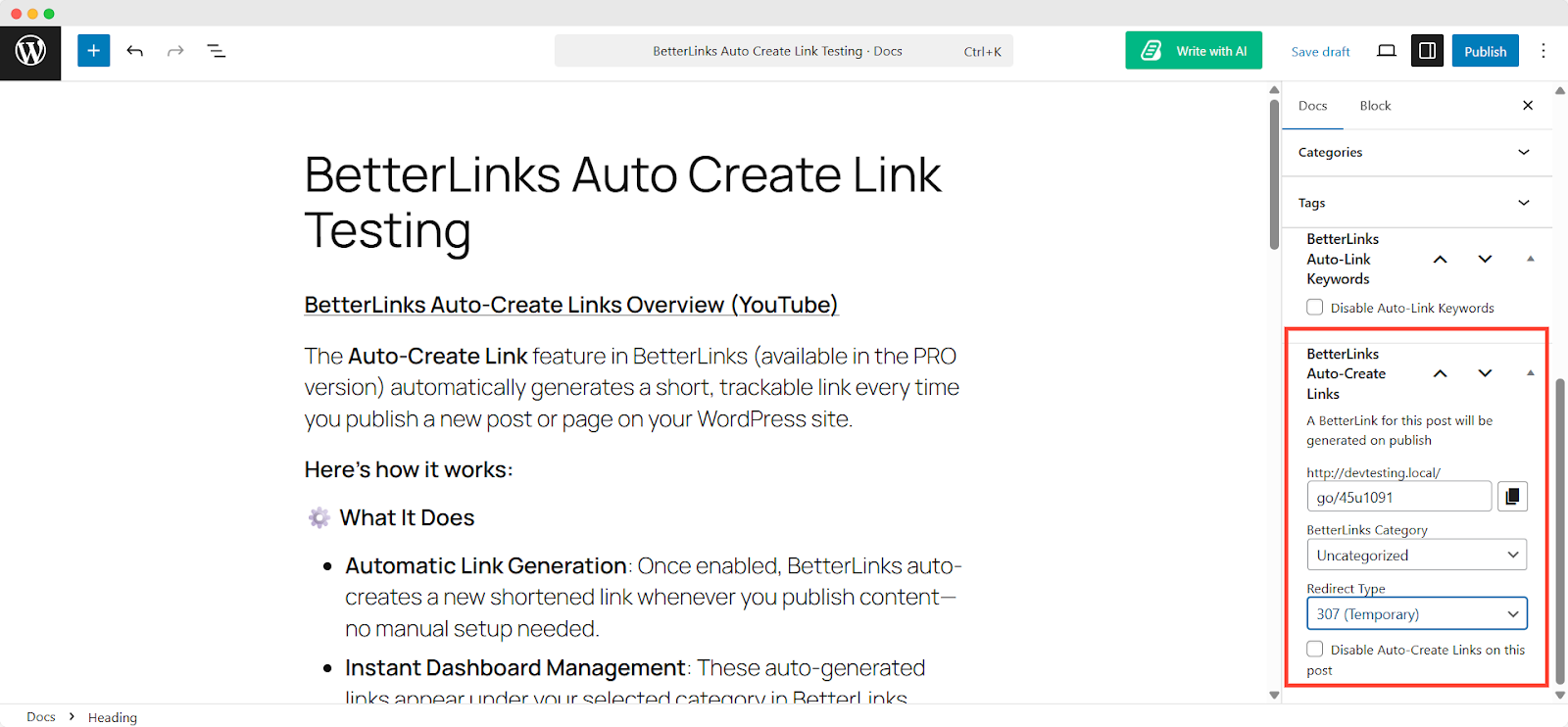 How to Enable Auto Link Creation for Custom Post Types in BetterLinks? 3 Preview & Customize Auto-Created Links