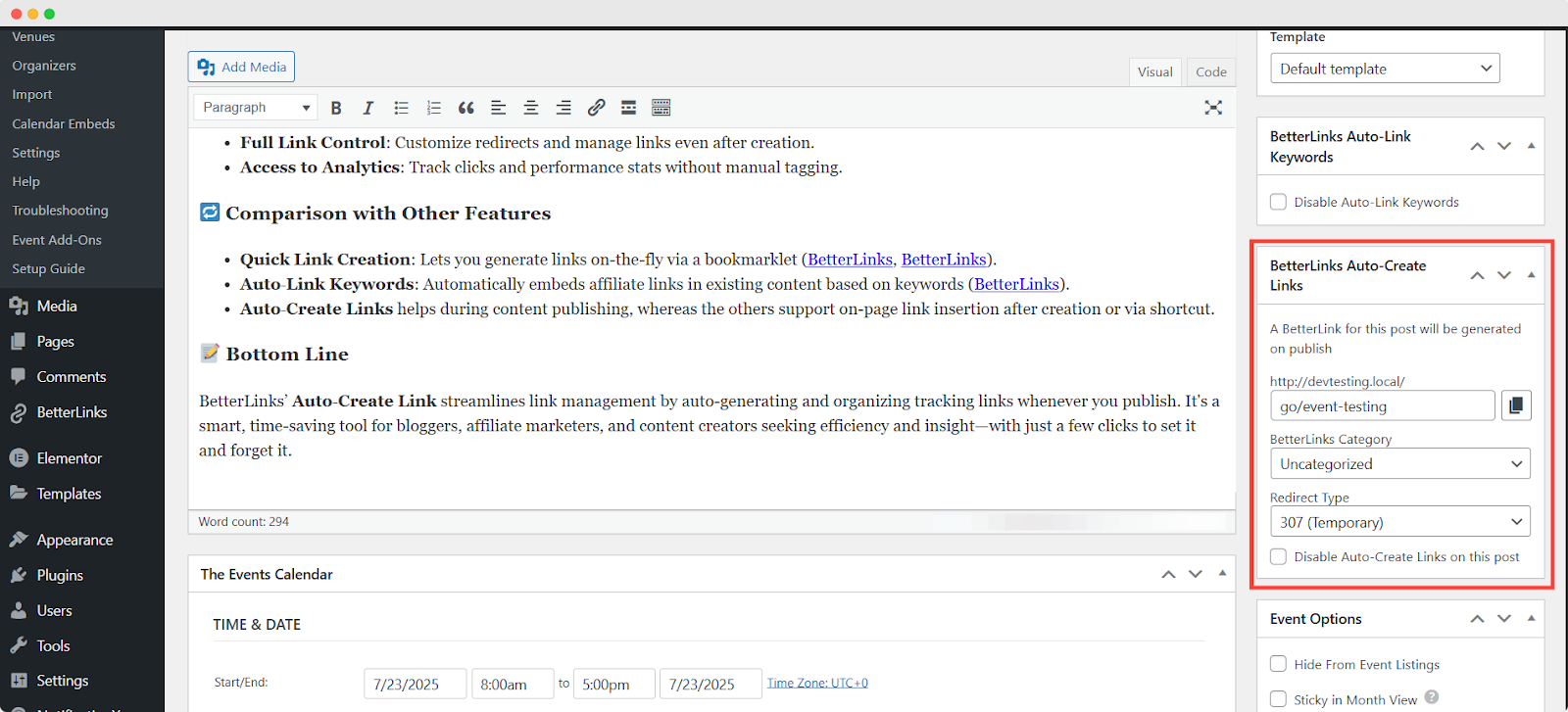 How to Enable Auto Link Creation for Custom Post Types in BetterLinks? 4 customize the URL