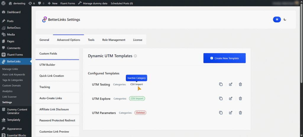 How to Create a Dynamic UTM Template with BetterLinks?