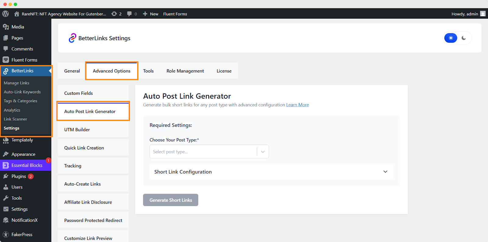 Post Link Generator
