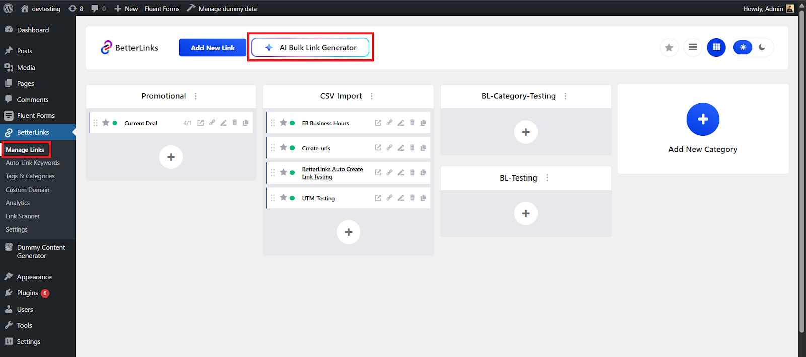 AI Bulk Link Generator in BetterLinks: How It Works 2 Setup AI Bulk Link Generator