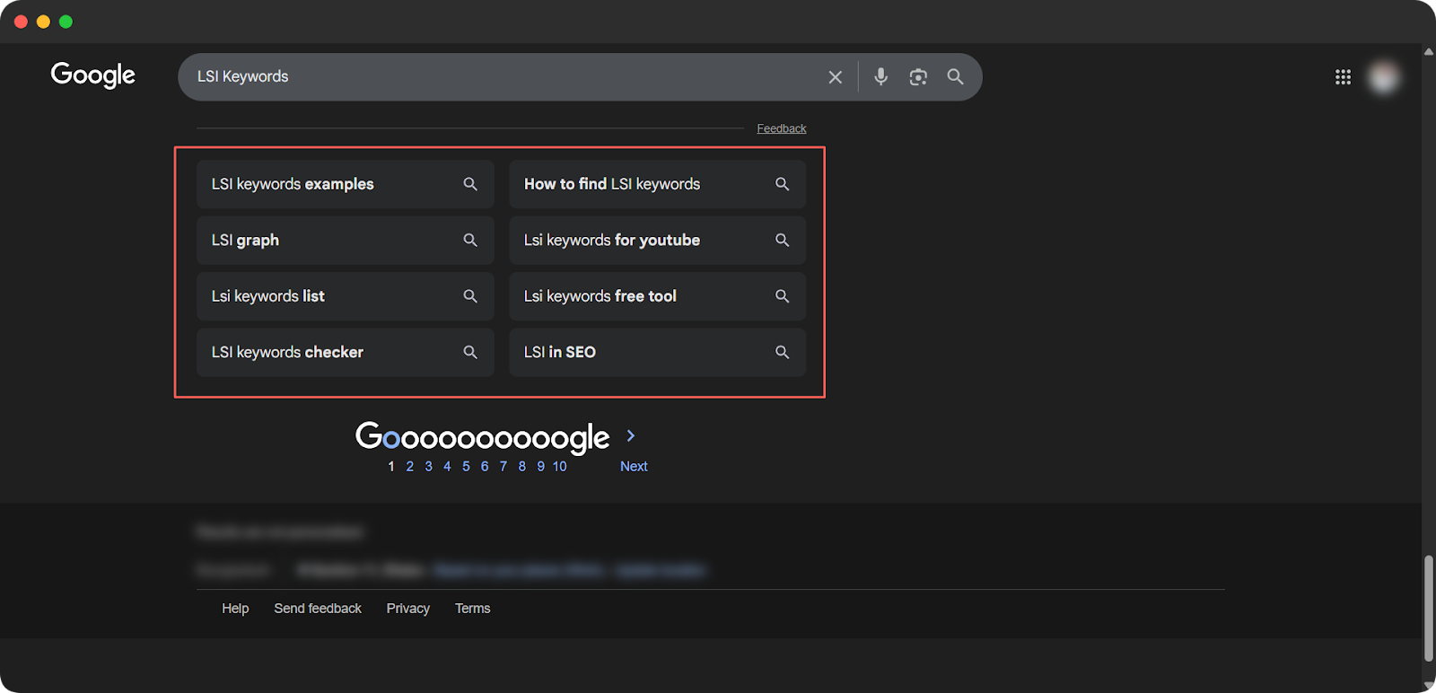 The Related Searches section at the bottom of the page shows adjacent queries