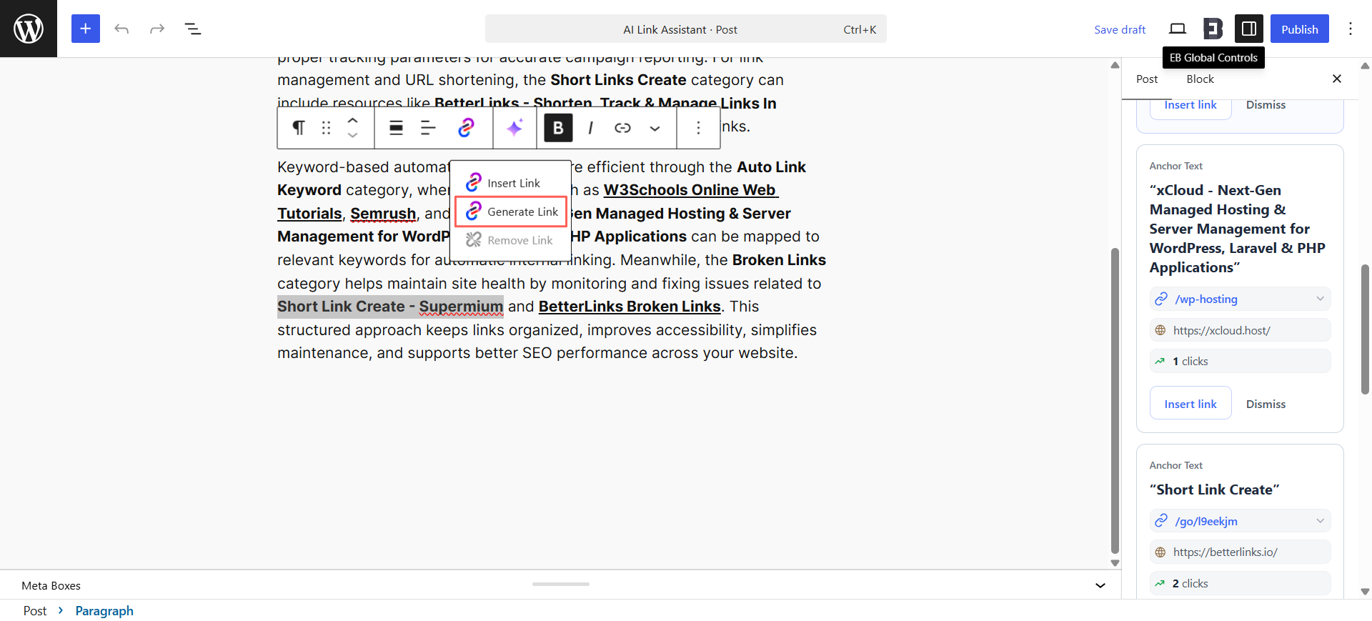 Generate Links Directly From Selected Text