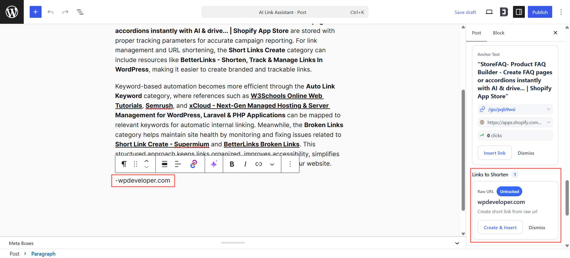 Convert Untracked URLs Into Short Tracked Links