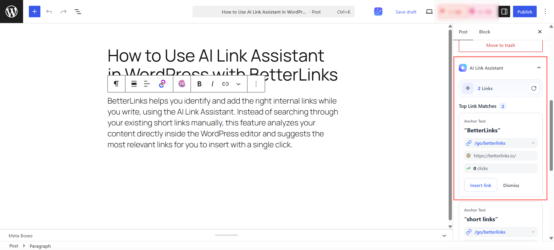 Review And Insert Suggested Links