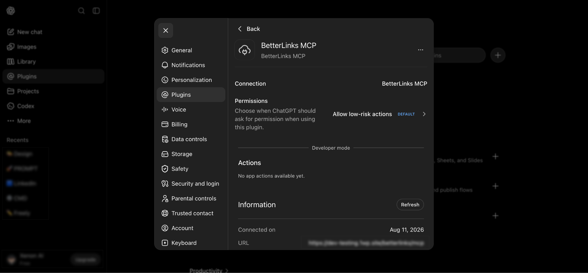 Confirm the Plugin Is Connected