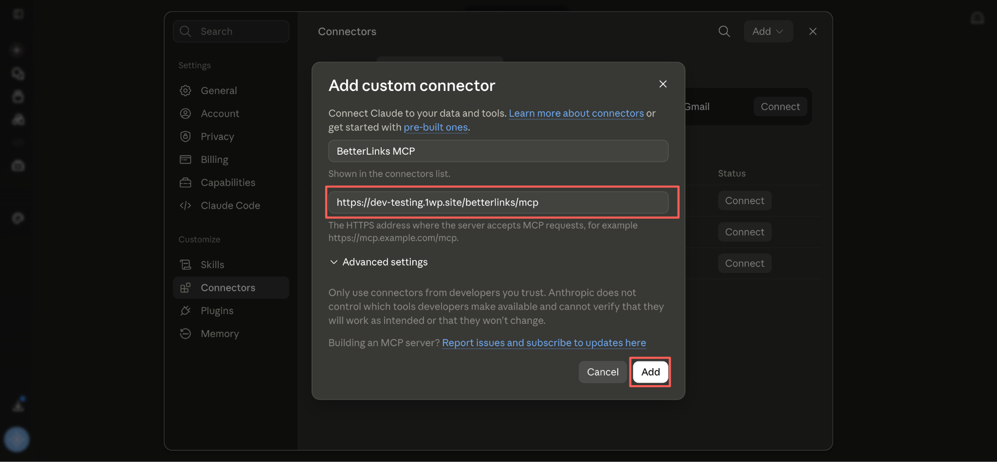 How to Use MCP in BetterLinks